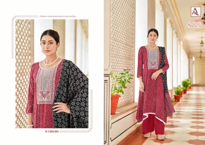 Saheli By Alok Suits Heavy Bandhani Printed Dress Material Wholesale Price In Surat